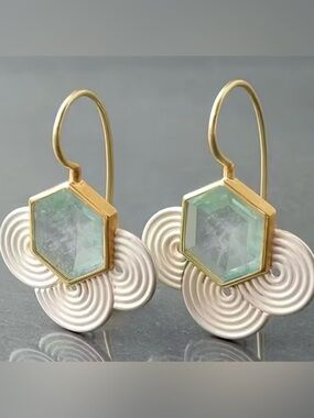 Blue and White Enamel Earrings*